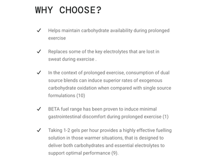 SIS BETA Fuel +Electrolyte Sports Energy Gels - Raspberry and Lemon 60ml Multipack