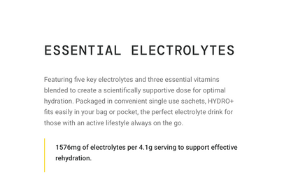SIS HYDRO+ Stick Electrolyte Drink Mix Hydration Powder | Box of 20 x 4.5g - Various Flavours