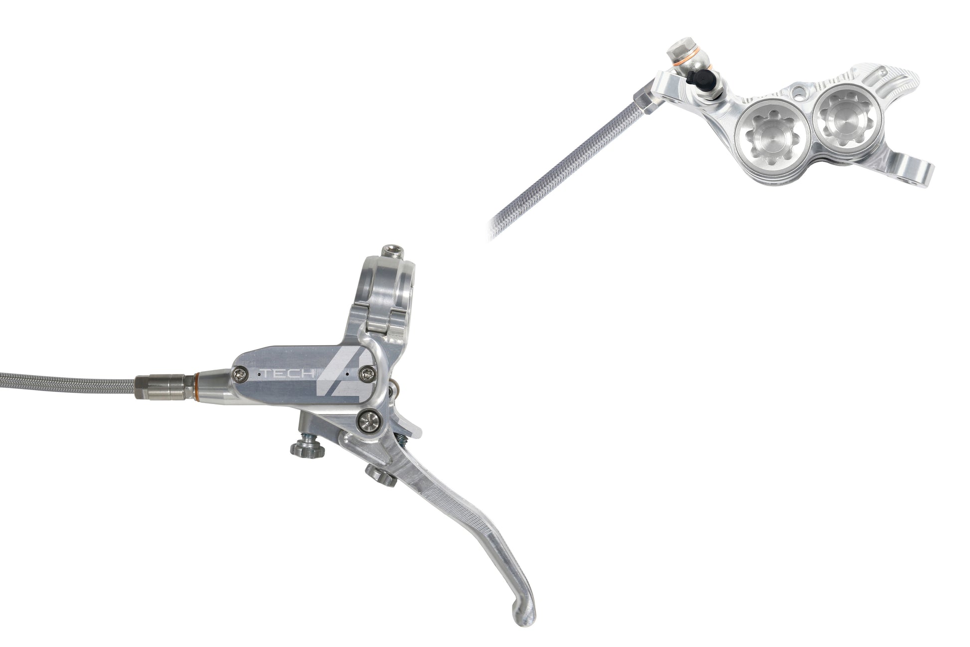 Hope Tech 4 V4 No Rotor Braided Rear Hydraulic Disc Bike Brake Calliper & Lever