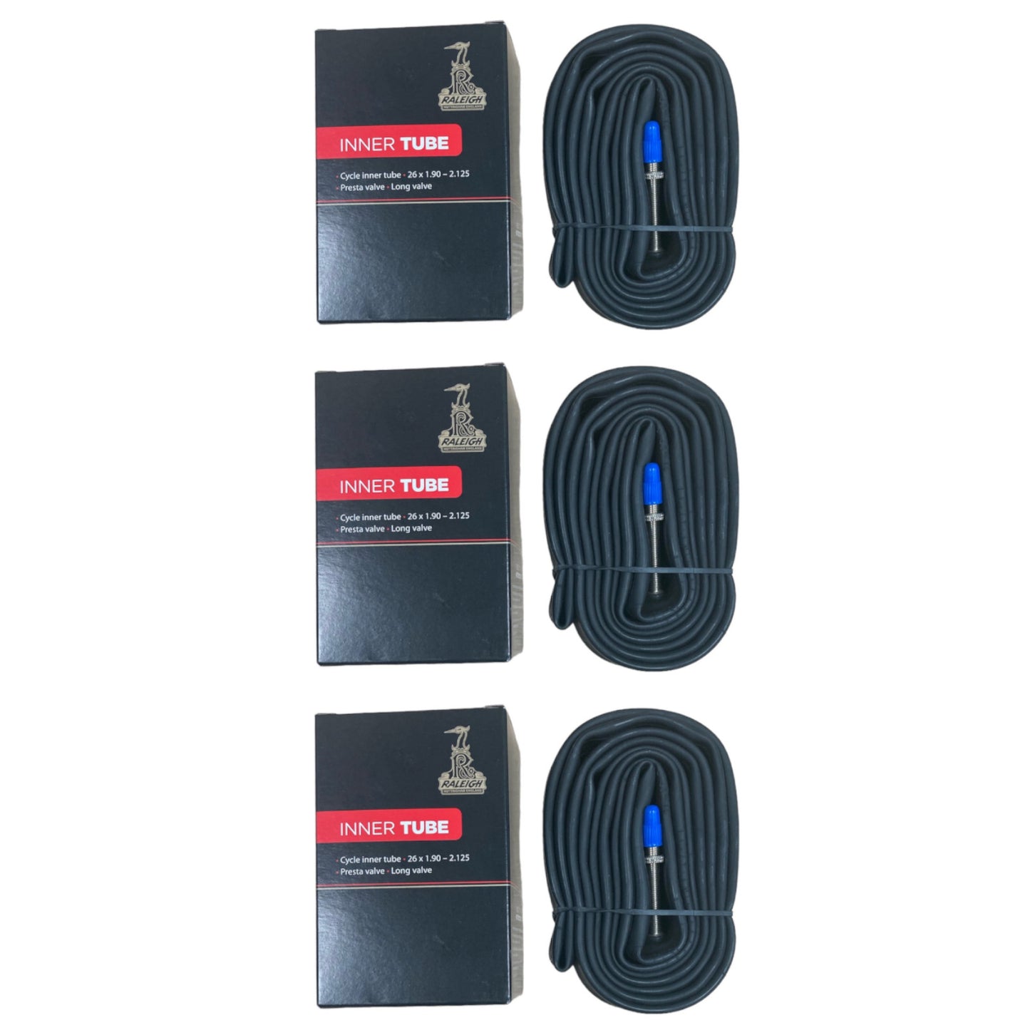 Chambre à air de vélo à valve Presta Raleigh longue 26 x 1,95" 26 pouces