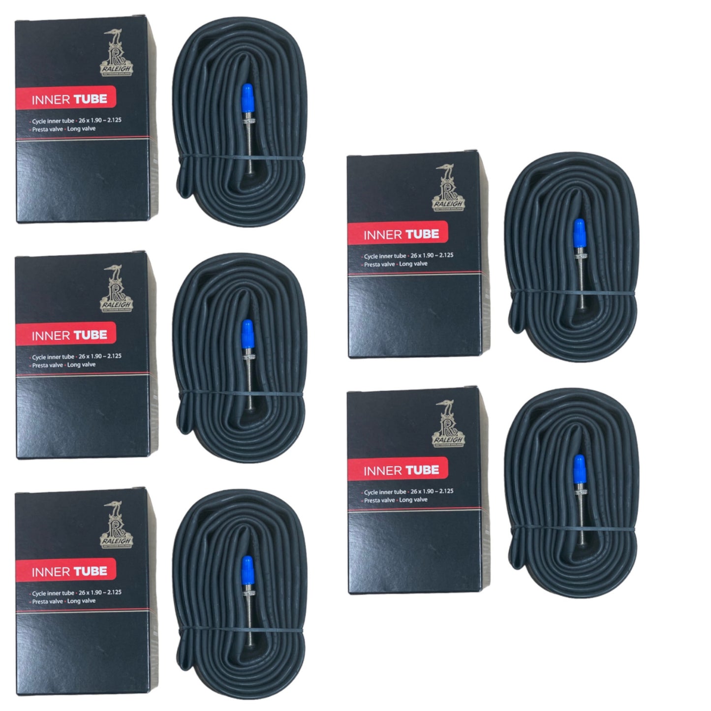 Chambre à air de vélo à valve Presta Raleigh longue 26 x 1,95" 26 pouces