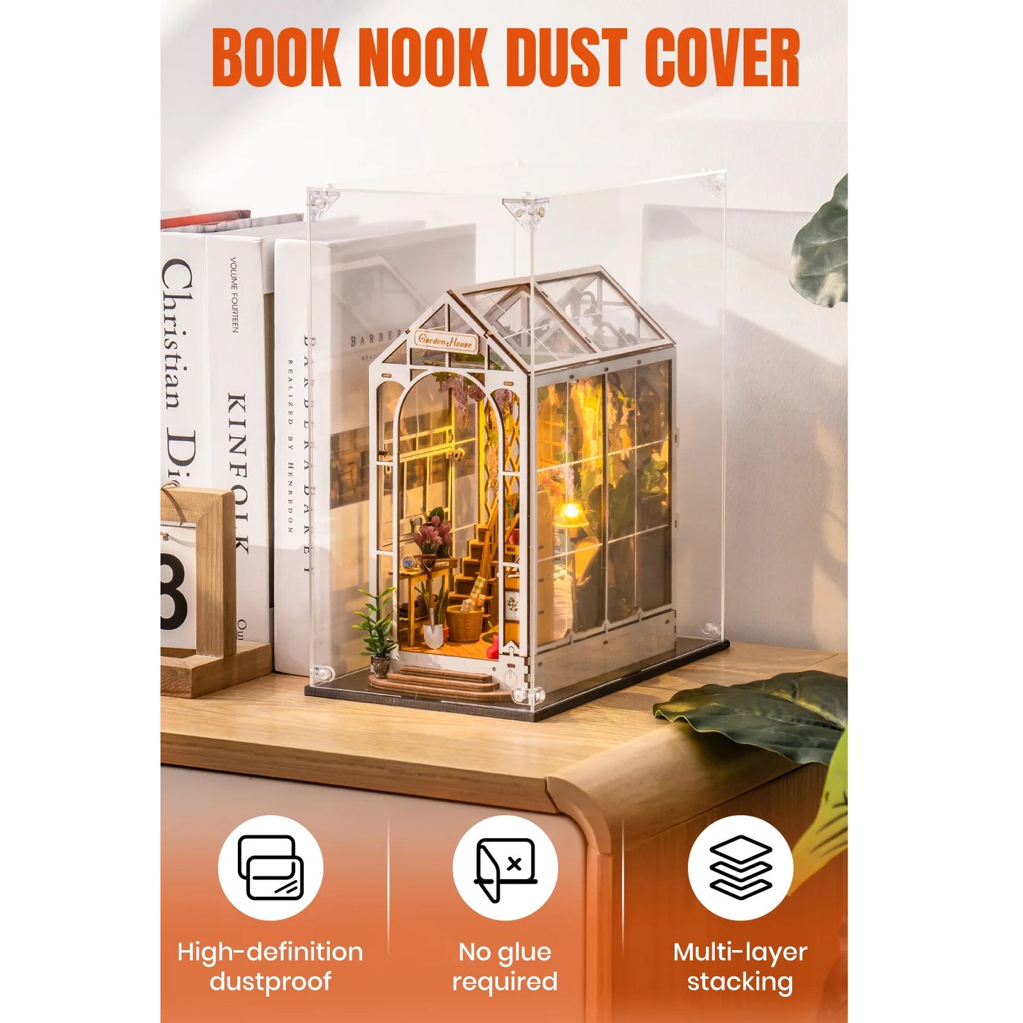 Rolife Book Nook Dust Cover Accessory for Model Kit