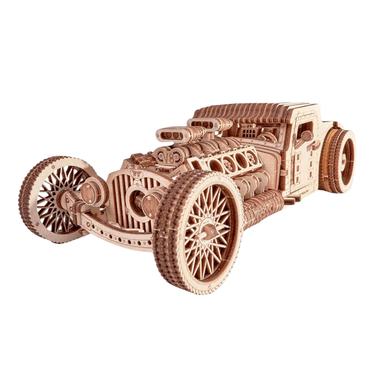 Wood Trick Hot Rod Wooden Model 3D Puzzle WDTK023