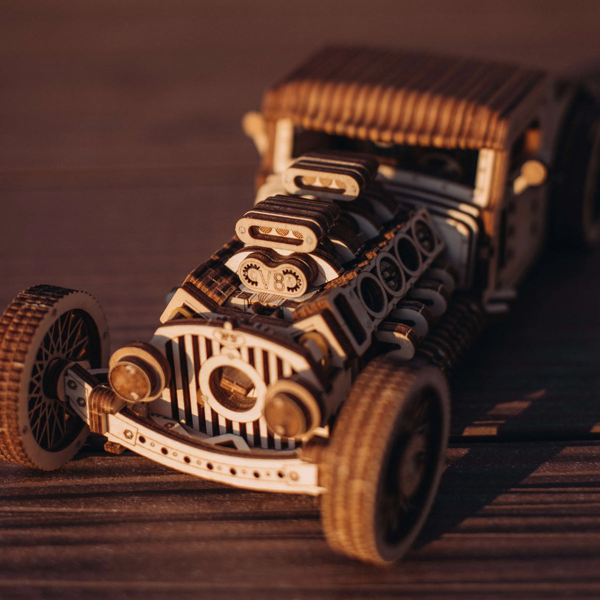 Wood Trick Hot Rod Wooden Model 3D Puzzle WDTK023