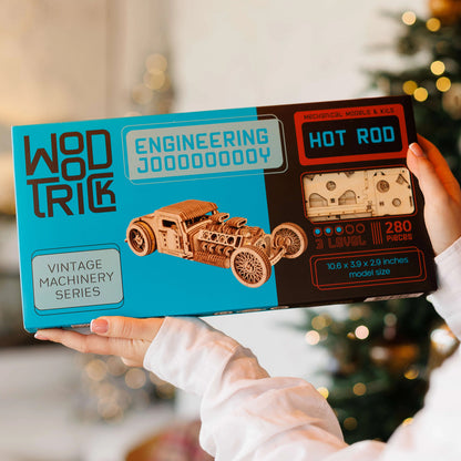 Wood Trick Hot Rod Wooden Model 3D Puzzle WDTK023