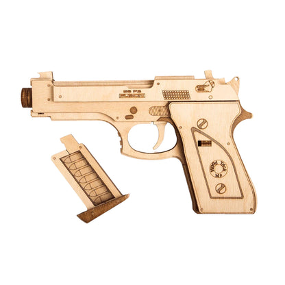 Wood Trick Gun M1 & Shooting Range Wooden Model 3D Puzzle WDTK059