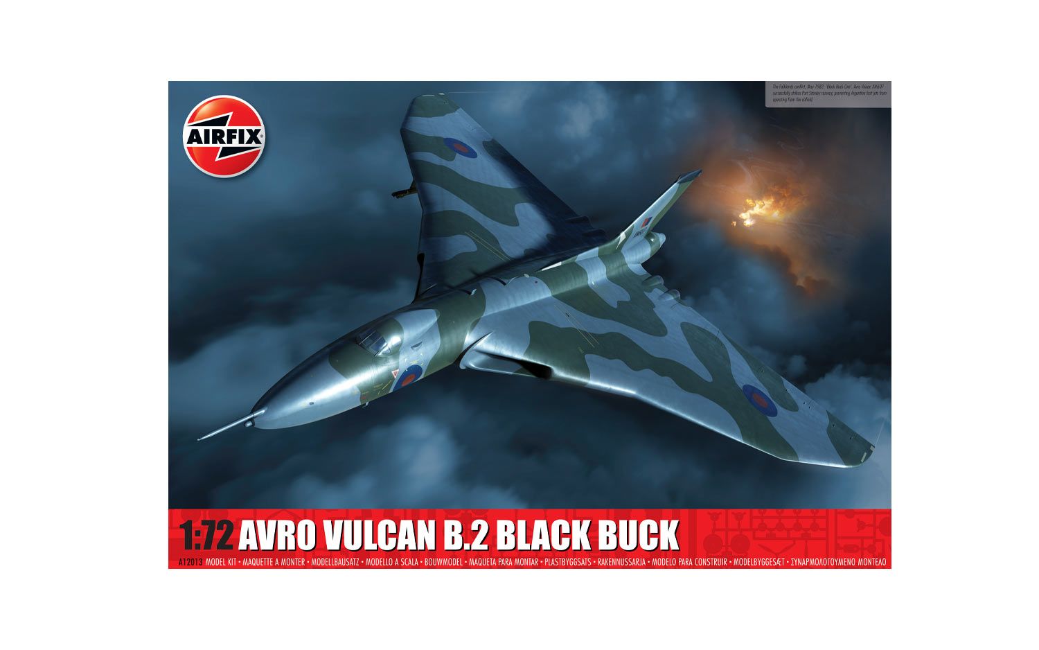 AirFix Avro Vulcan B.2 Black Buck 1:72 Scale Plane Model Kit