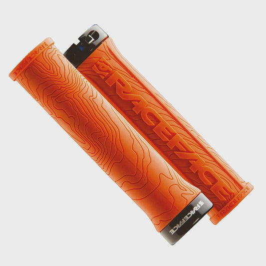 Race Face Half Nelson Orange Bike Handlebar Grips Lock-On Alternate 1