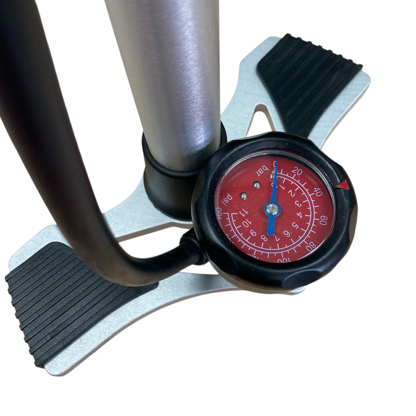 Acor AMP21101 Alloy/Wooden Handle High Pressure Floor Pump Alternate 1