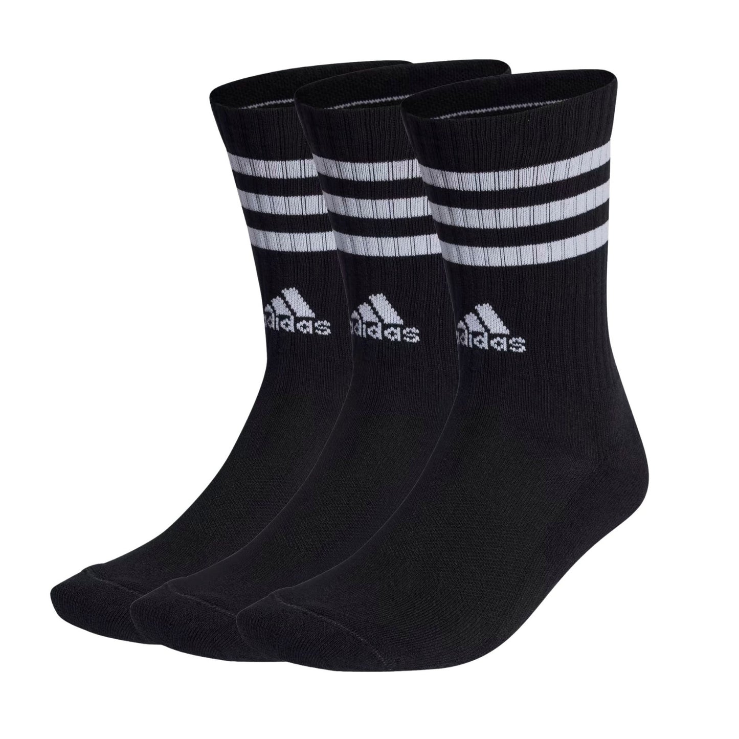 Adidas 3 Stripe Cushioned Crew 6.5 - 8 UK Swimming Socks 3 Pairs