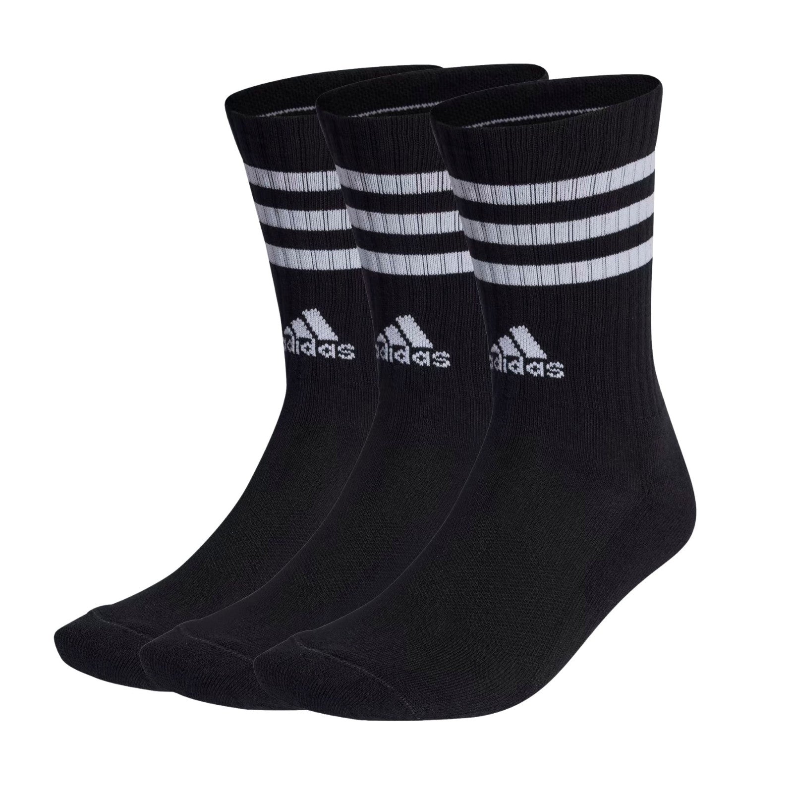 Adidas 3 Stripe Cushioned Crew 6.5 - 8 UK Swimming Socks 3 Pairs