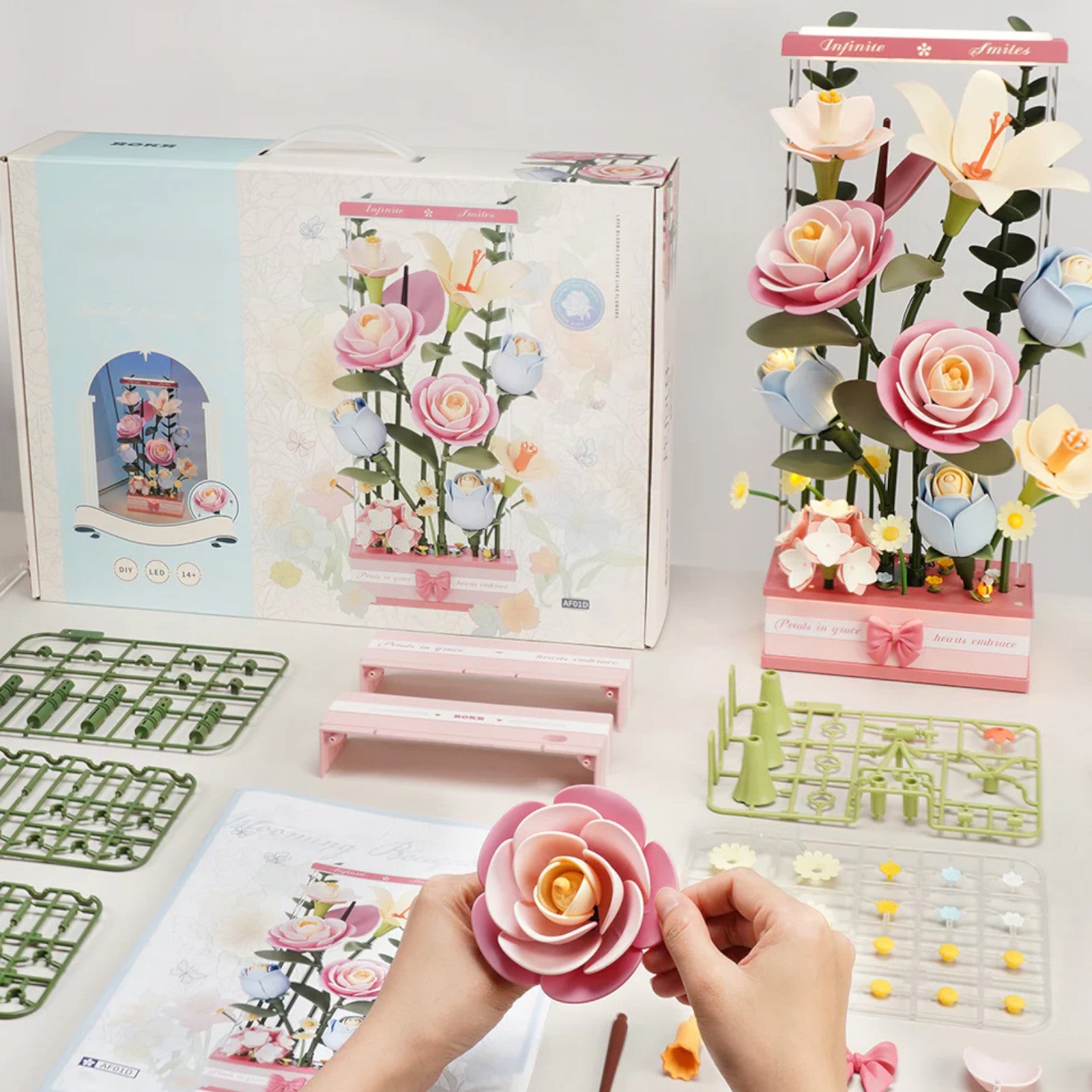 ROKR Blooming Bouquet Box DIY 3D Puzzle AF01D Alternate 4