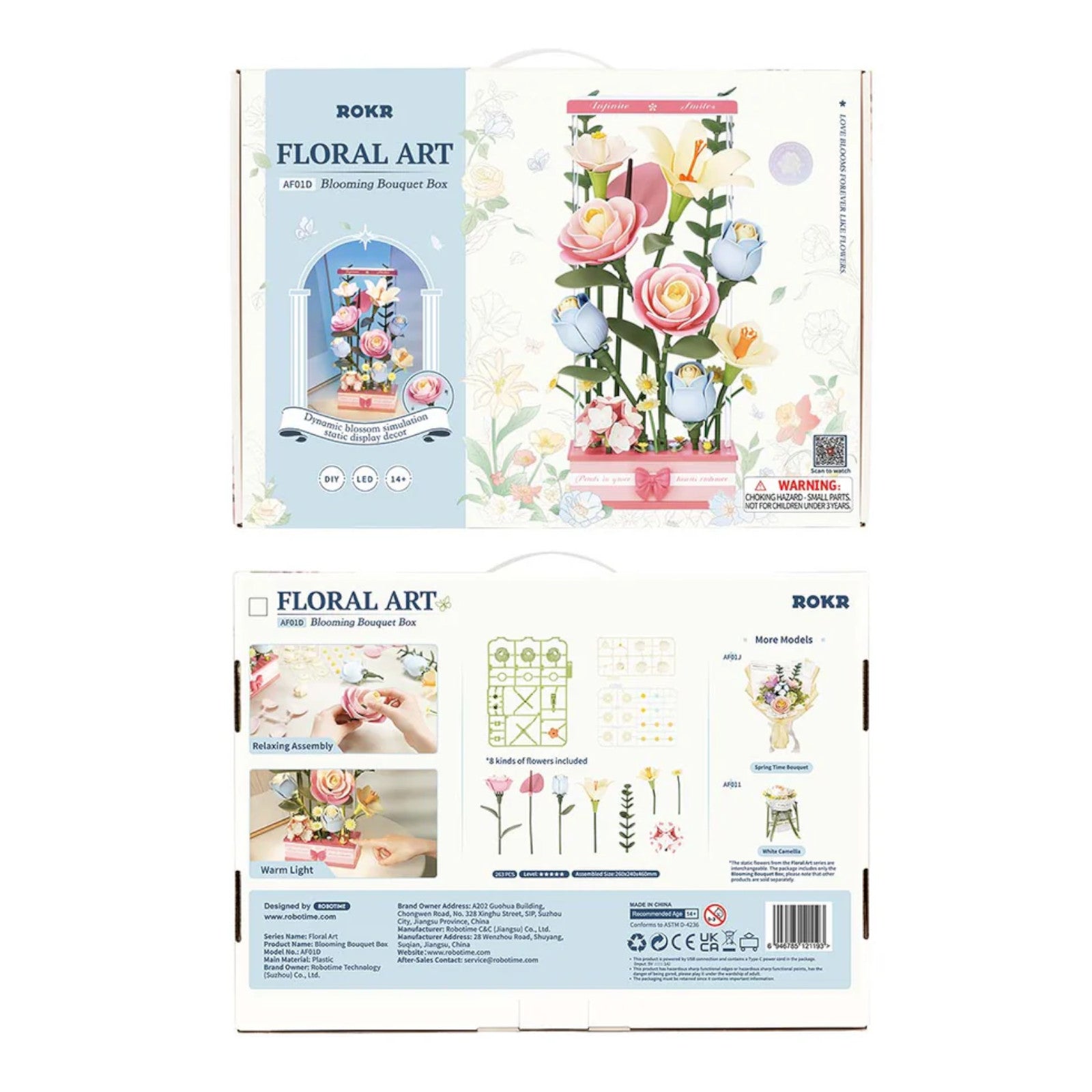 ROKR Blooming Bouquet Box DIY 3D Puzzle AF01D Alternate 8