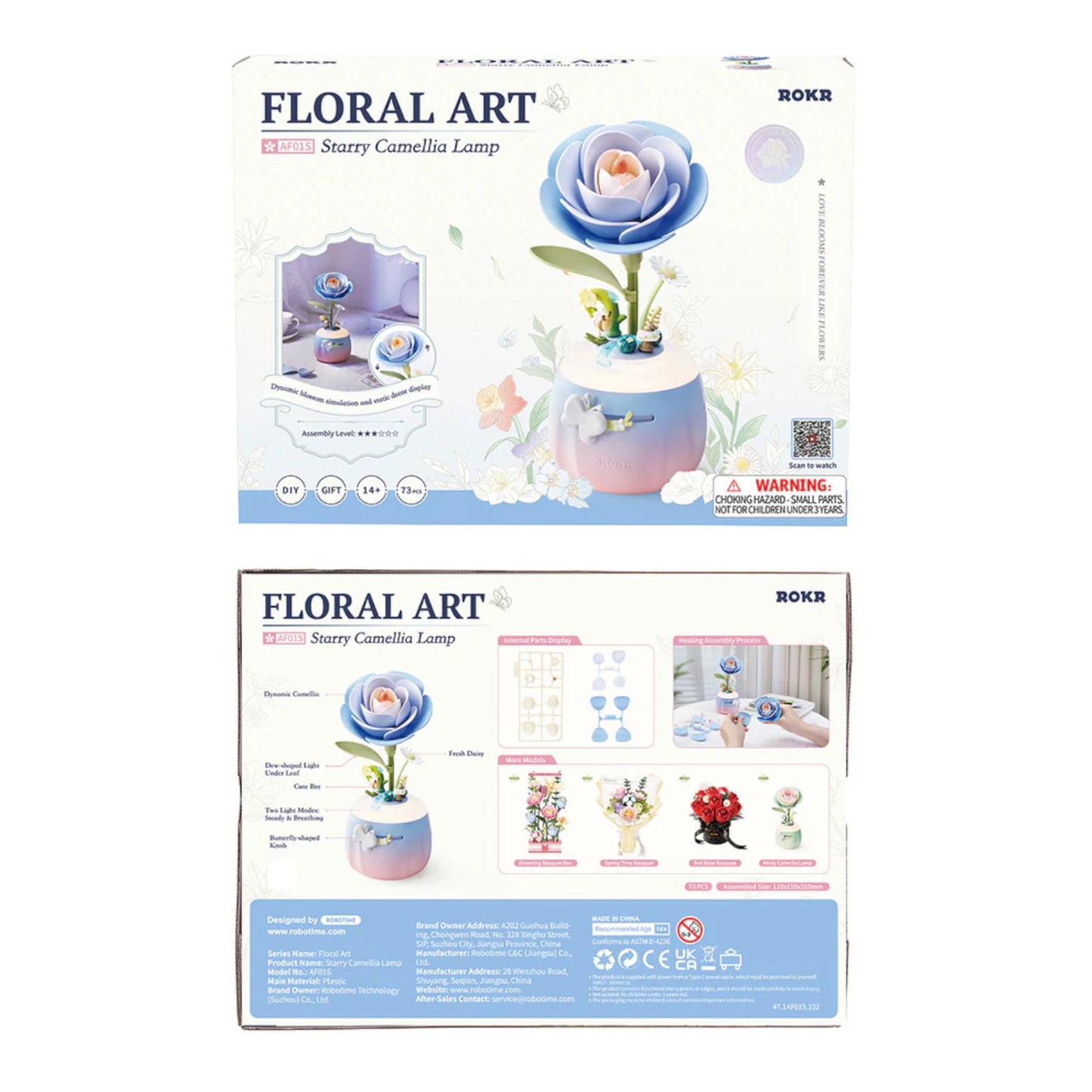 ROKR Starry Camellia Lamp DIY Flower Night Light 3D Puzzle AF01S Alternate 6