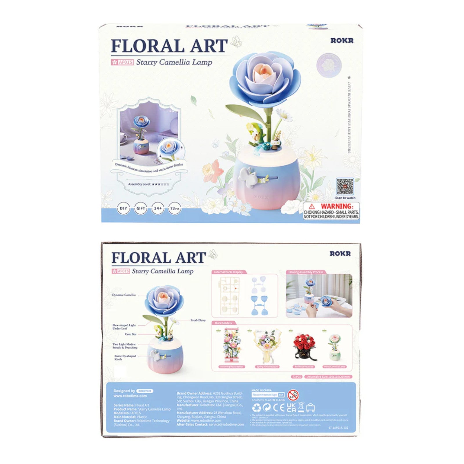 ROKR Starry Camellia Lamp DIY Flower Night Light 3D Puzzle AF01S Alternate 6