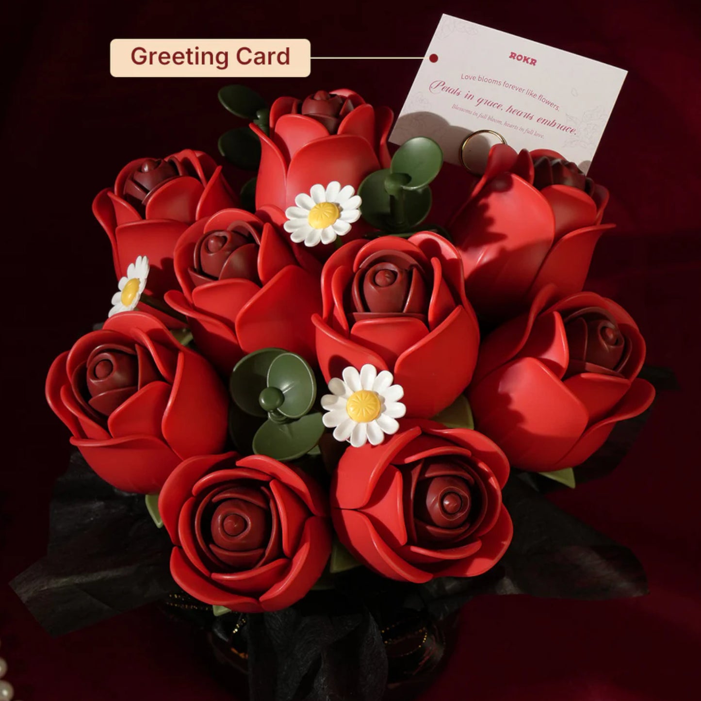 Rolife Red Rose Bouquet DIY 3D Puzzle AF02J Alternate 4