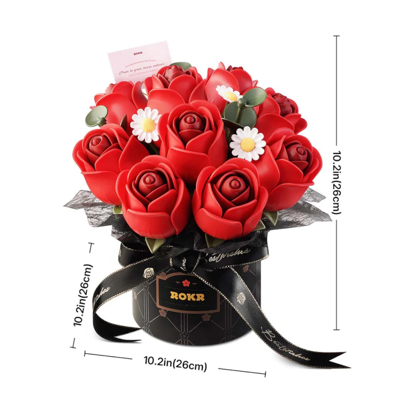 Rolife Red Rose Bouquet DIY 3D Puzzle AF02J Alternate 7