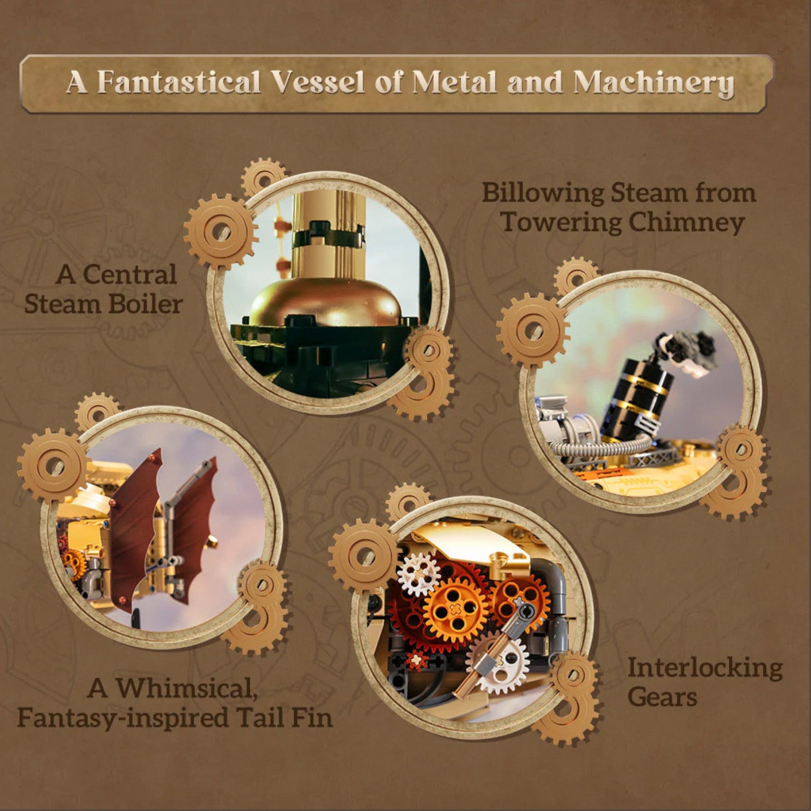 Pantasy Steampunk Airship 3D Puzzle 1949 Pieces 85021 Alternate 10