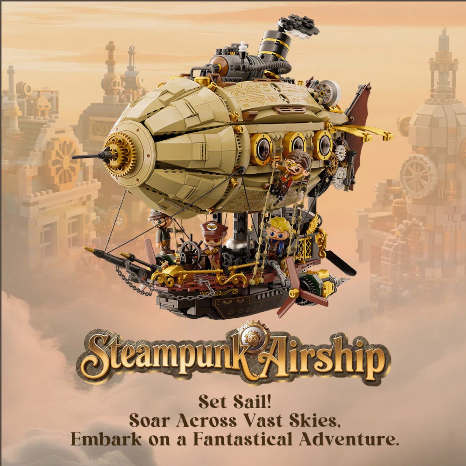 Pantasy Steampunk Airship 3D Puzzle 1949 Pieces 85021 Alternate 7