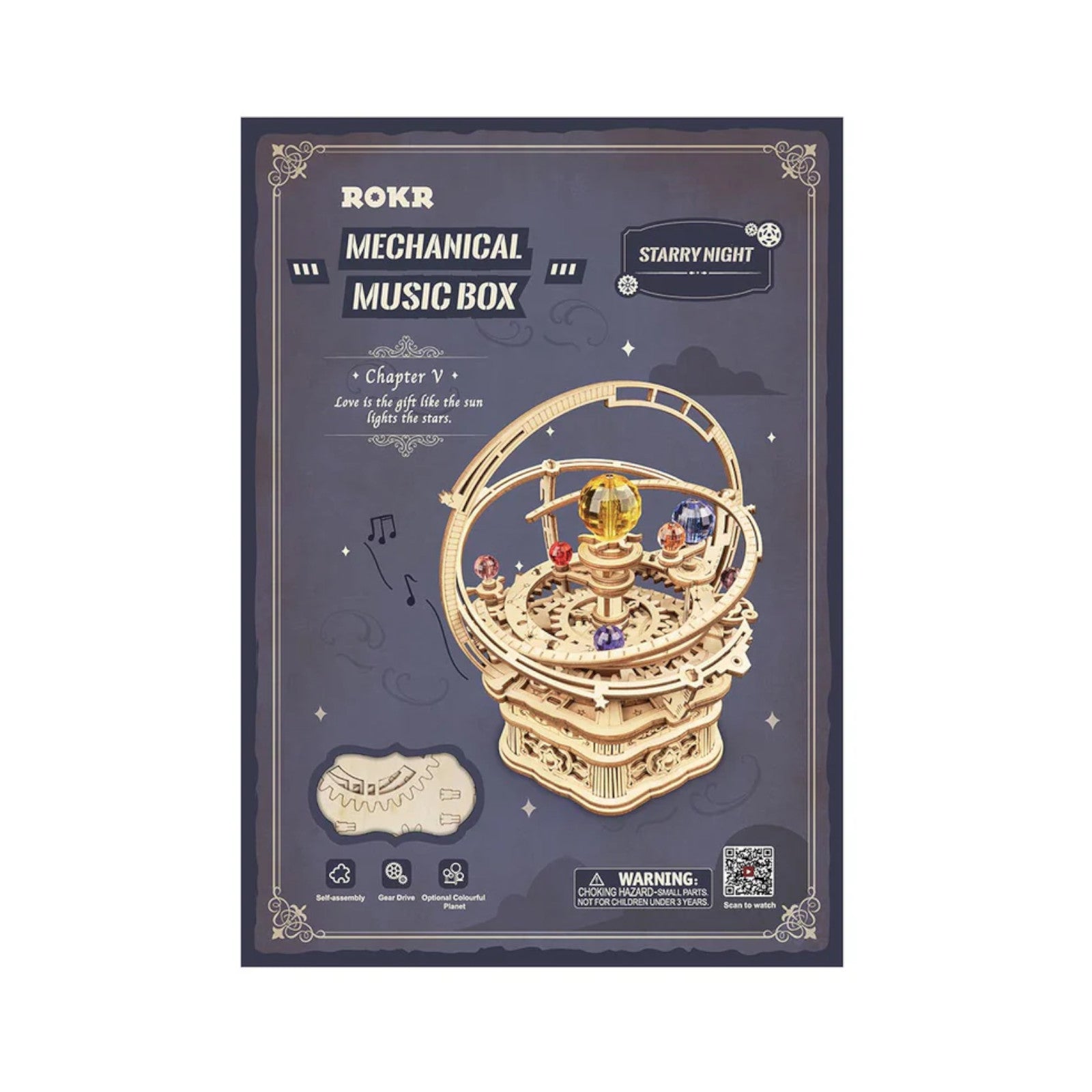 ROKR Starry Night Orrery Mechanical Music Box 3D Puzzle AMK51