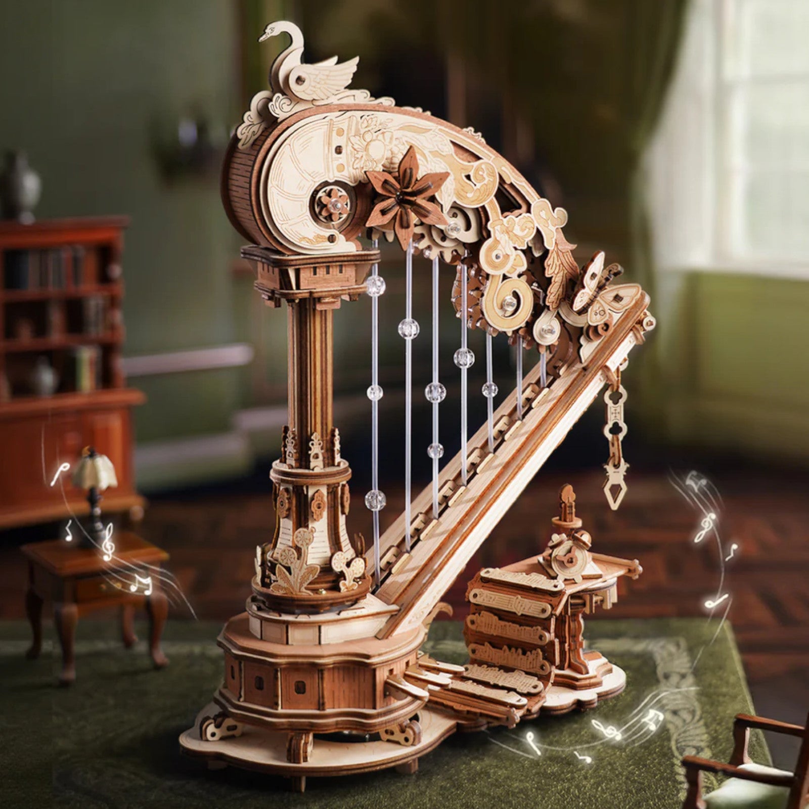 ROKR Magic Harp Music Box Wooden 3D Puzzle AMK71 Alternate 3