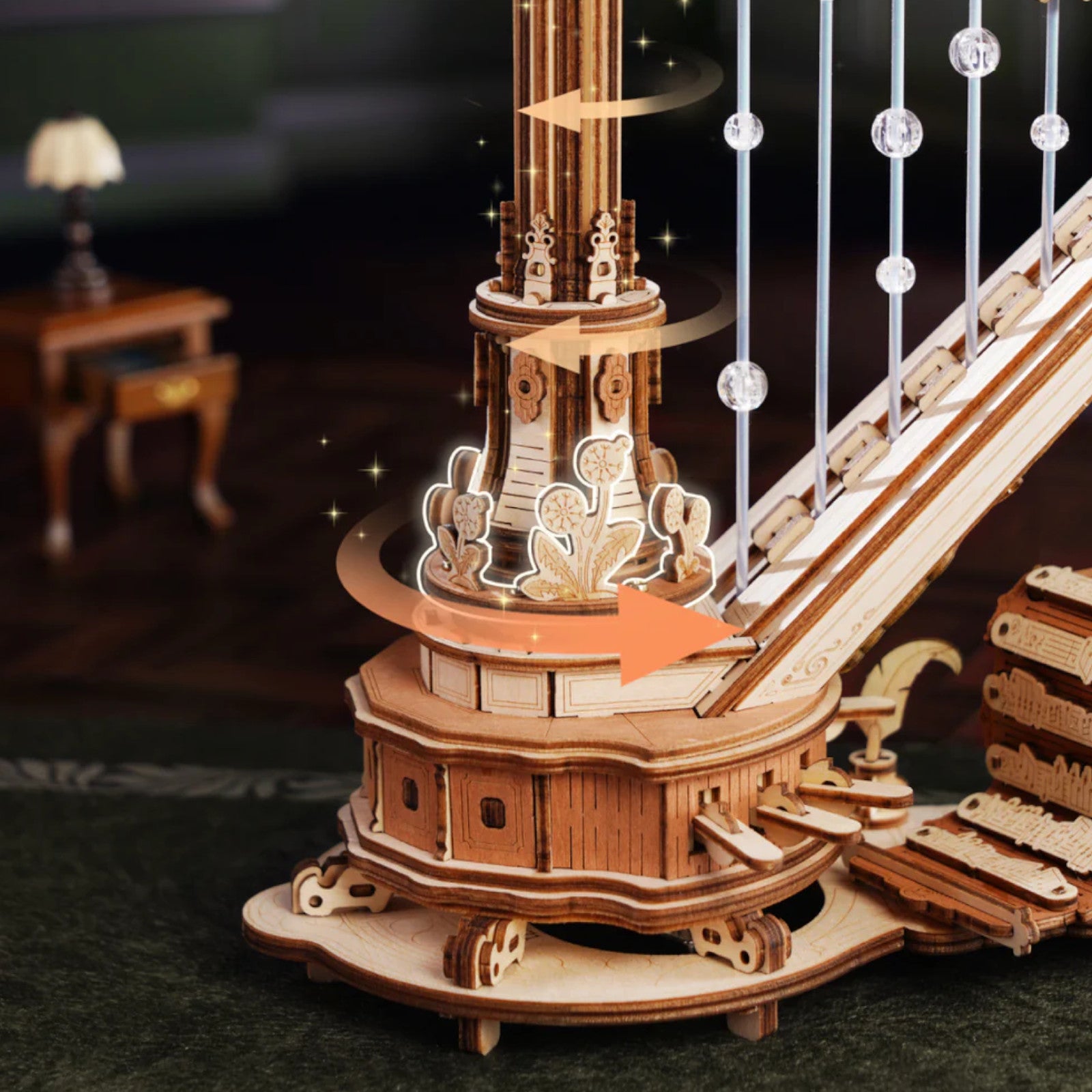 ROKR Magic Harp Music Box Wooden 3D Puzzle AMK71 Alternate 5