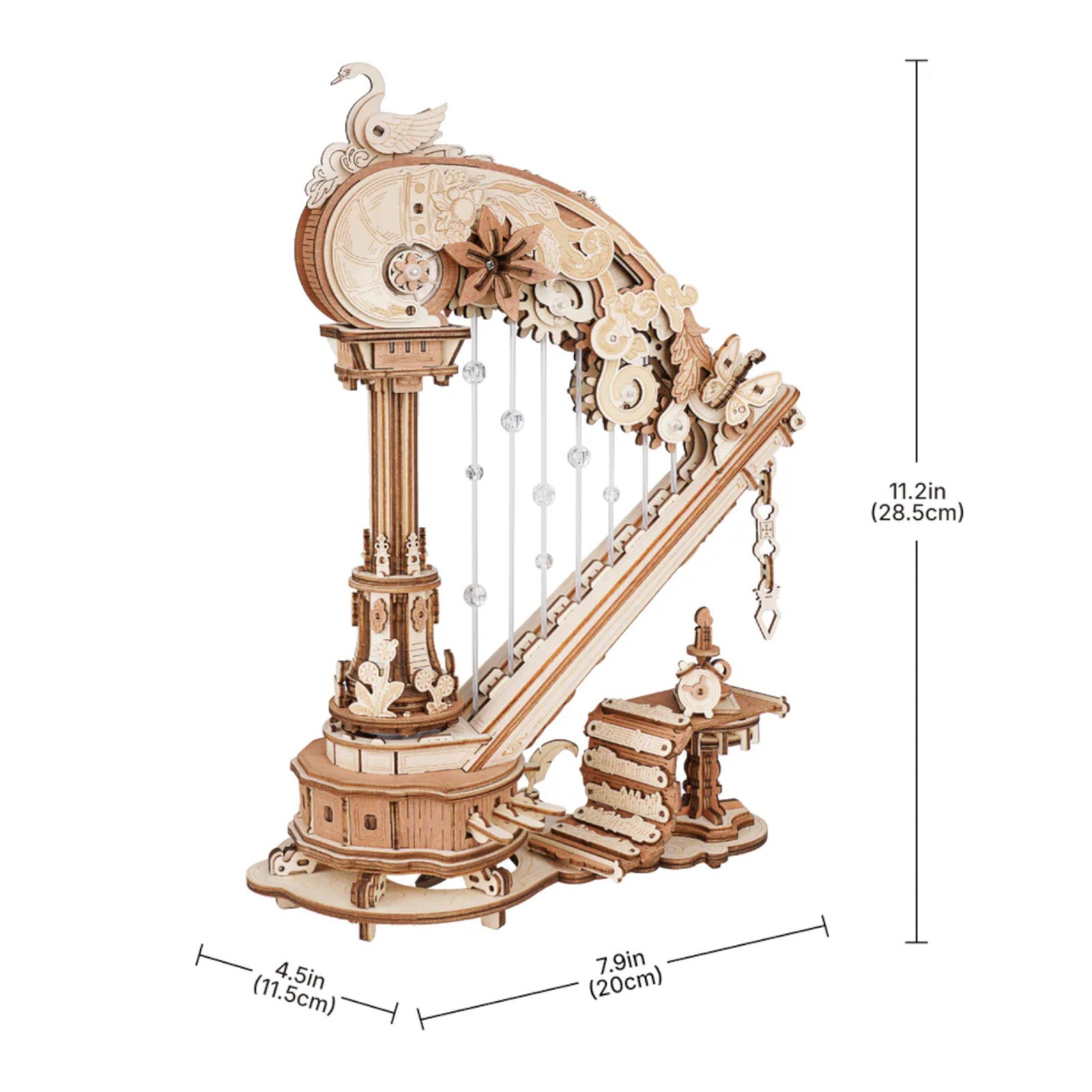 ROKR Magic Harp Music Box Wooden 3D Puzzle AMK71 Alternate 7