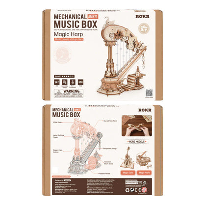 ROKR Magic Harp Music Box Wooden 3D Puzzle AMK71 Alternate 8