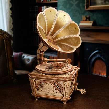 ROKR Diva Gramophone Music Box Wooden 3D Puzzle AMK82 Alternate 1