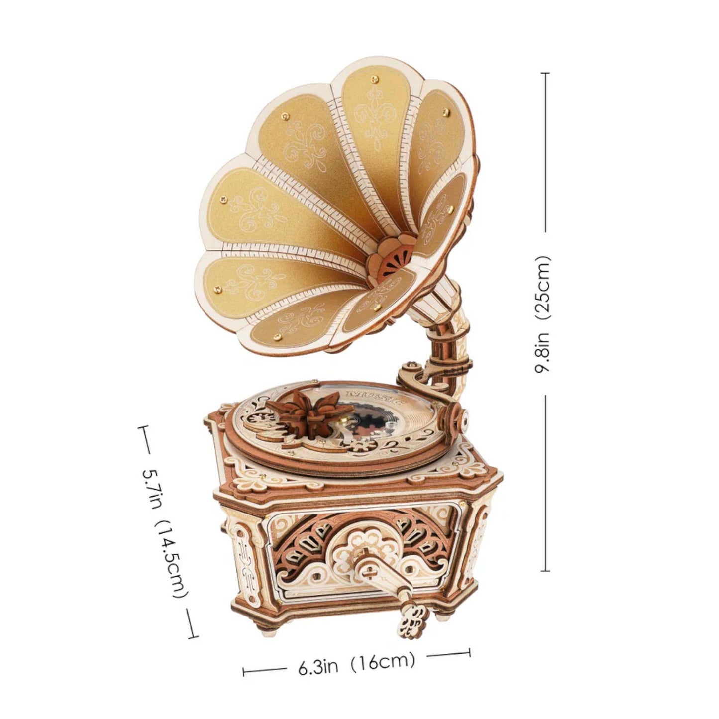 ROKR Diva Gramophone Music Box Wooden 3D Puzzle AMK82 Alternate 5