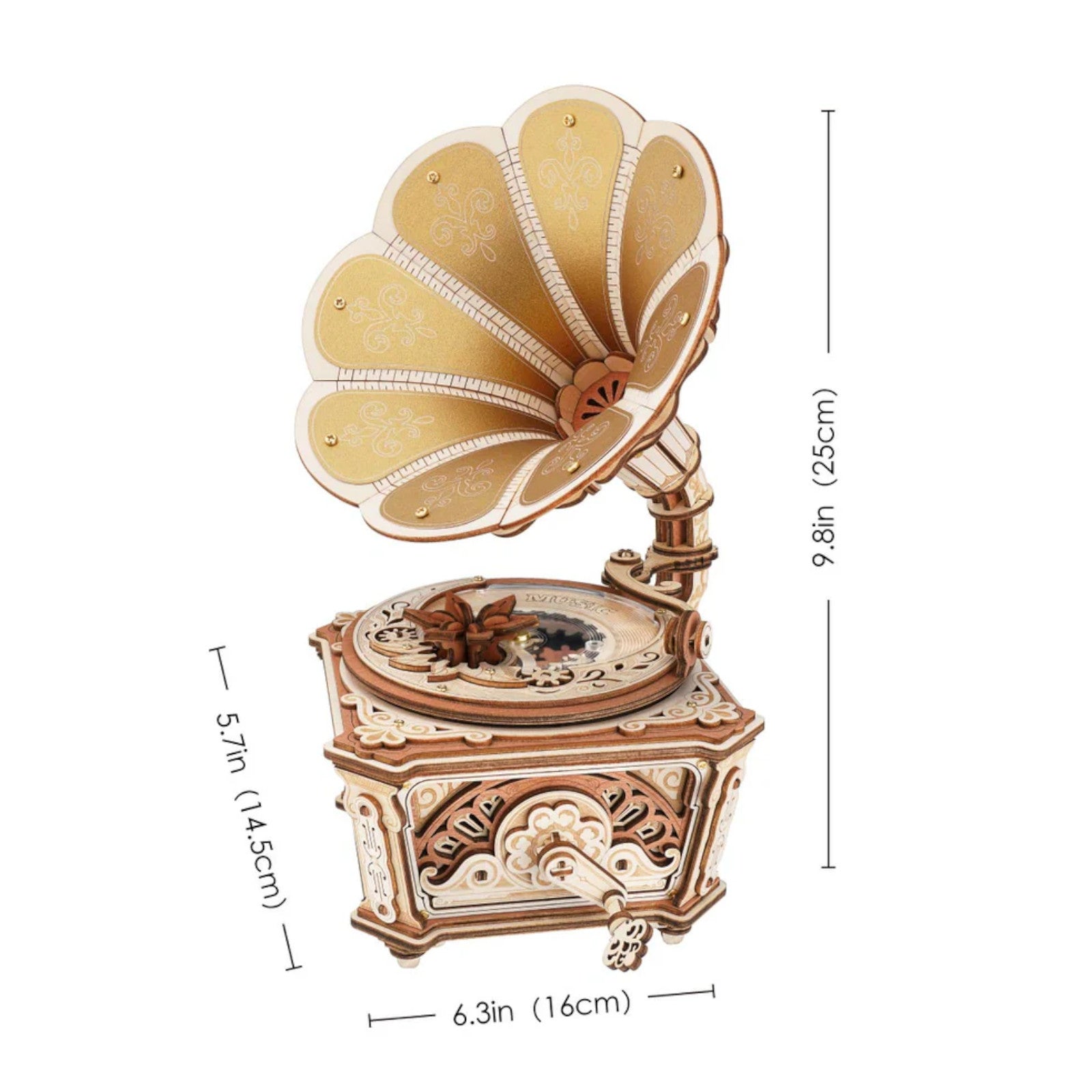 ROKR Diva Gramophone Music Box Wooden 3D Puzzle AMK82 Alternate 5