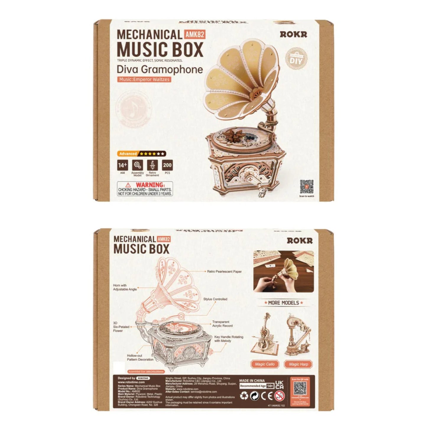 ROKR Diva Gramophone Music Box Wooden 3D Puzzle AMK82 Alternate 6