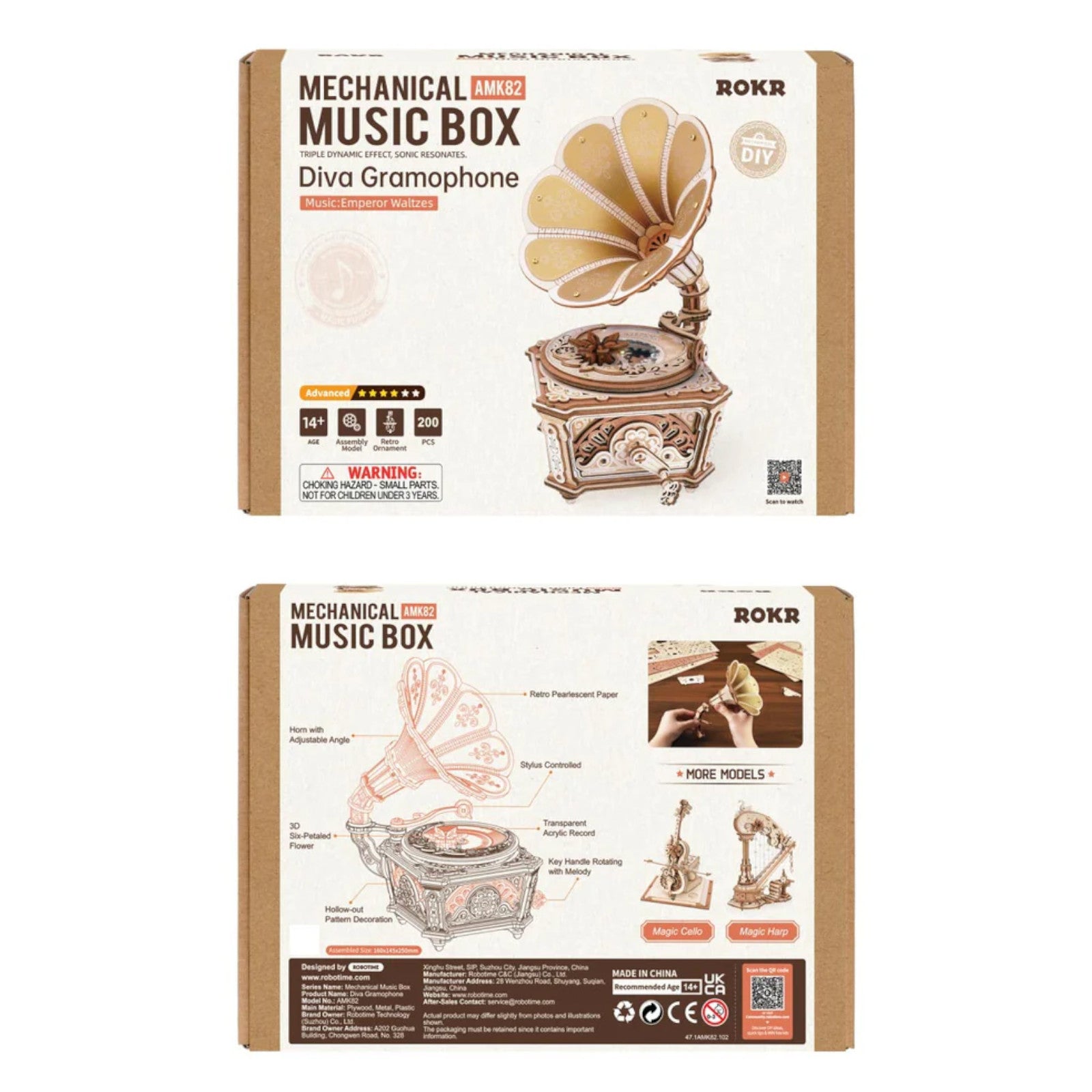 ROKR Diva Gramophone Music Box Wooden 3D Puzzle AMK82 Alternate 6