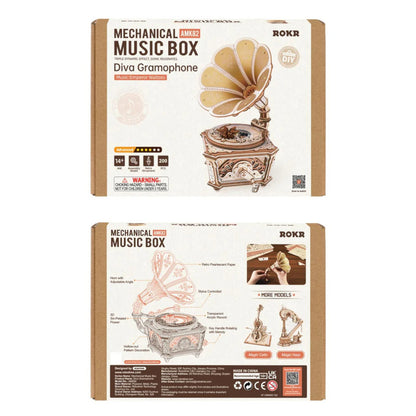 ROKR Diva Gramophone Music Box Wooden 3D Puzzle AMK82 Alternate 6