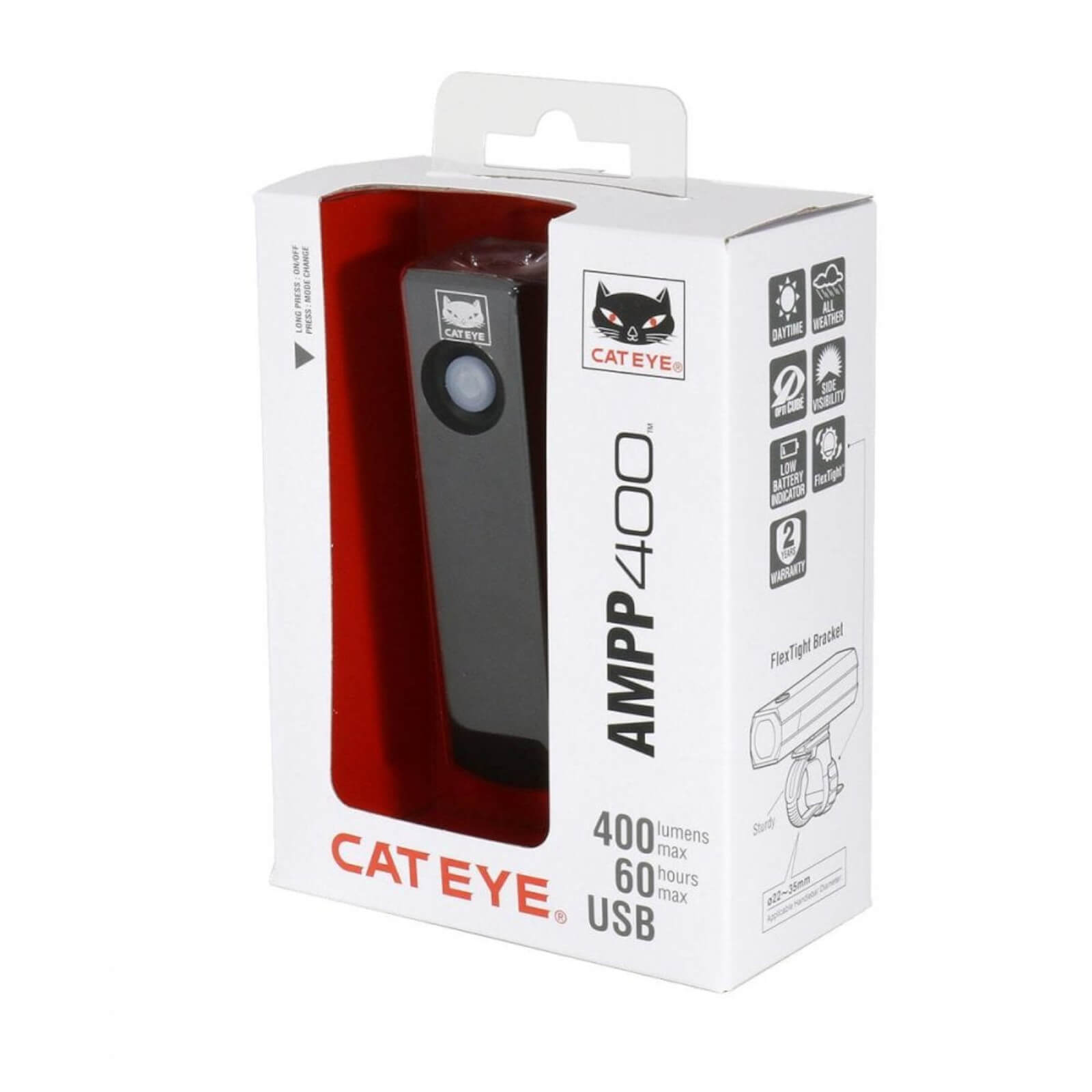 Cateye AMPP 400 Front Bike Light Alternate 4