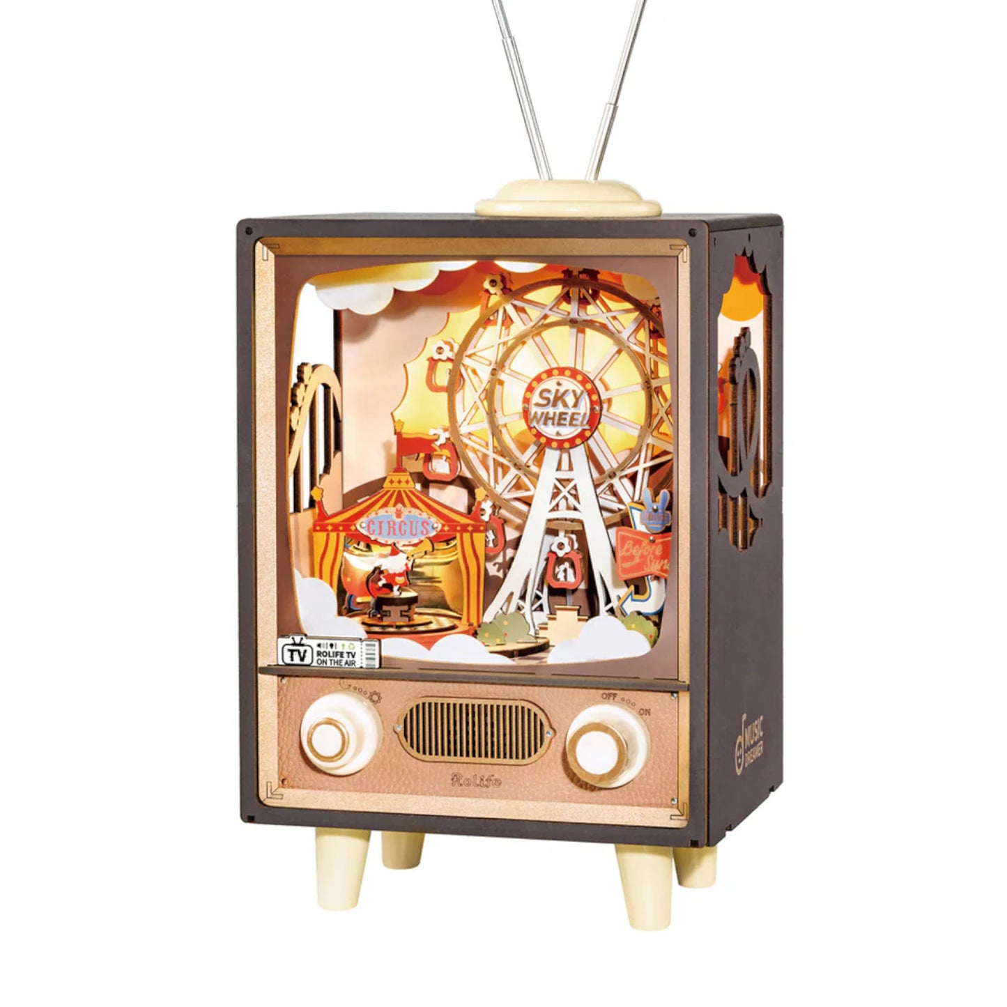 Rolife Sunset Carnival DIY Music Box Wooden 3D Puzzle AMT01