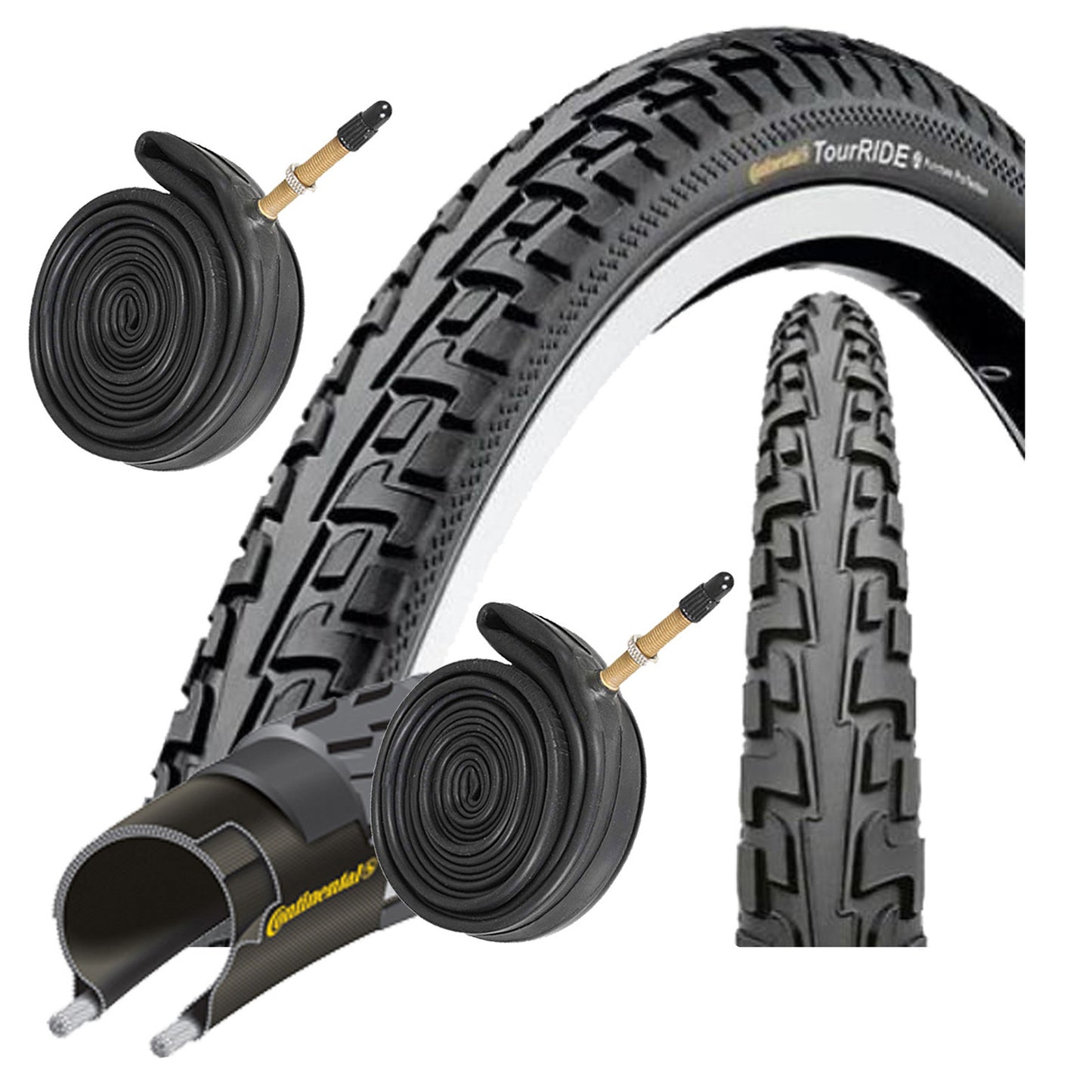 Continental Tour Ride 700 x 37c & Presta Tubes 700c Bike Tyre