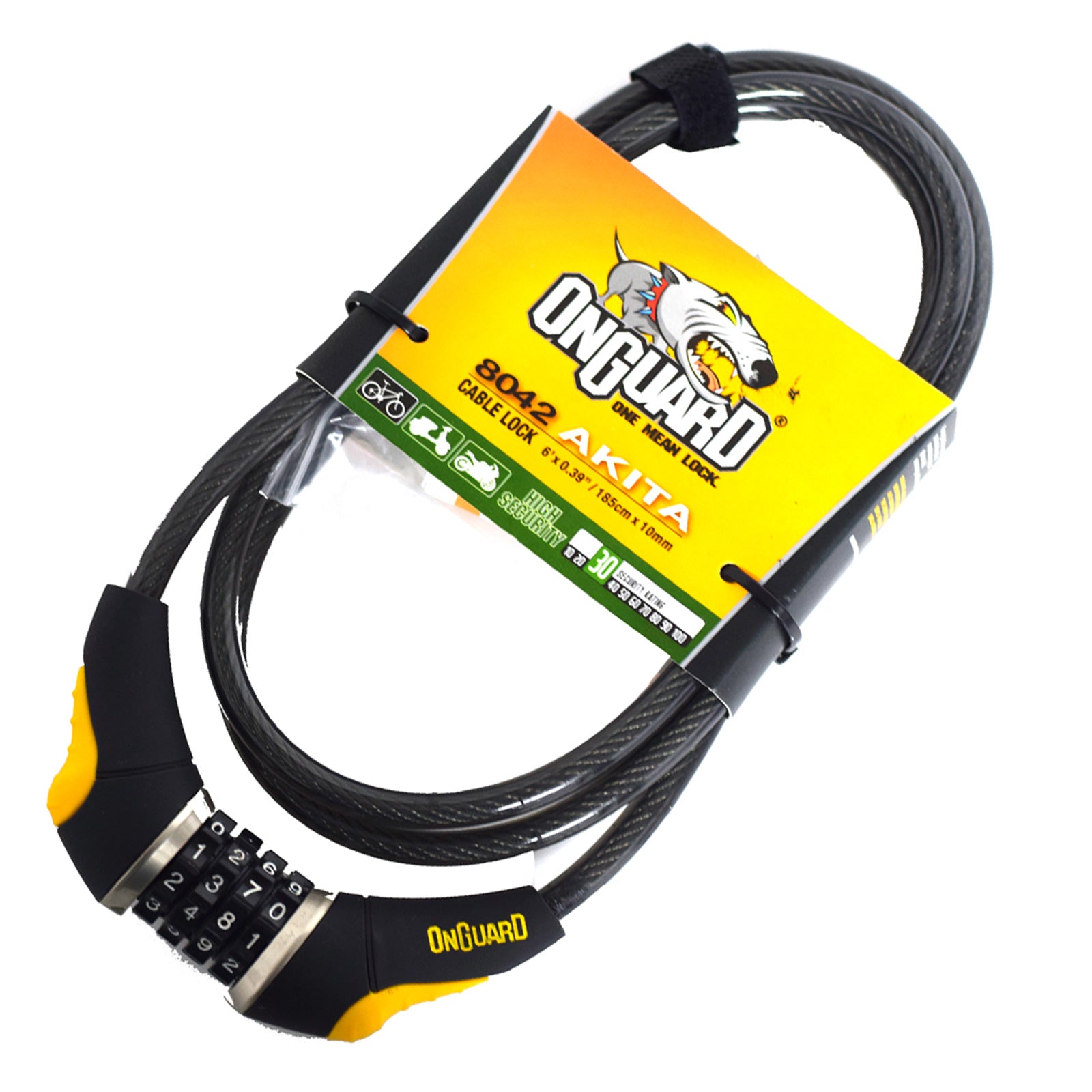 Onguard Akita 8042 10mm 185mm Combination Bike Cable Lock Alternate 3