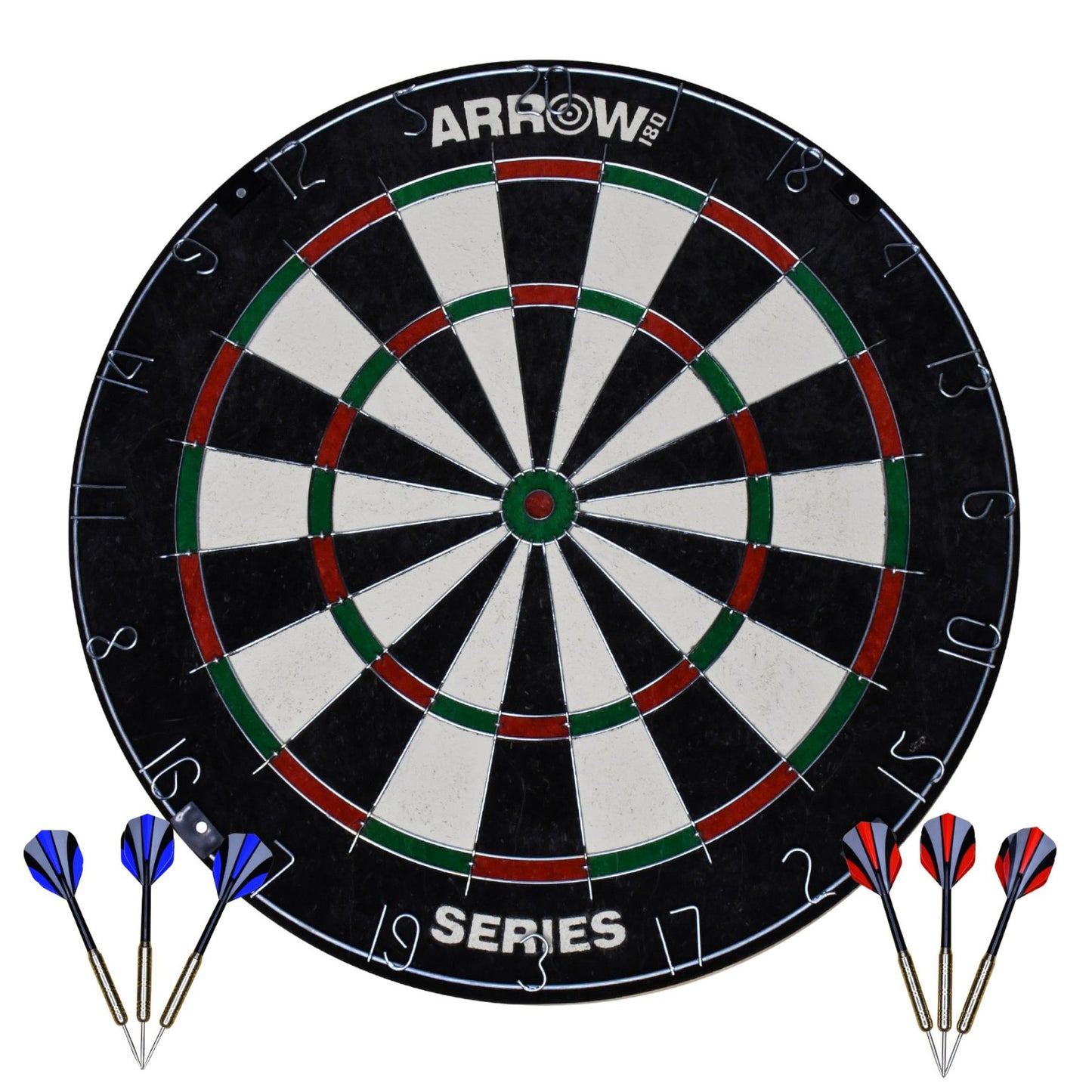 Arrow180 Bristle Dartboard with 2 FREE 18g Sets of Darts
