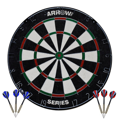 Arrow180 Bristle Dartboard with 2 FREE 18g Sets of Darts