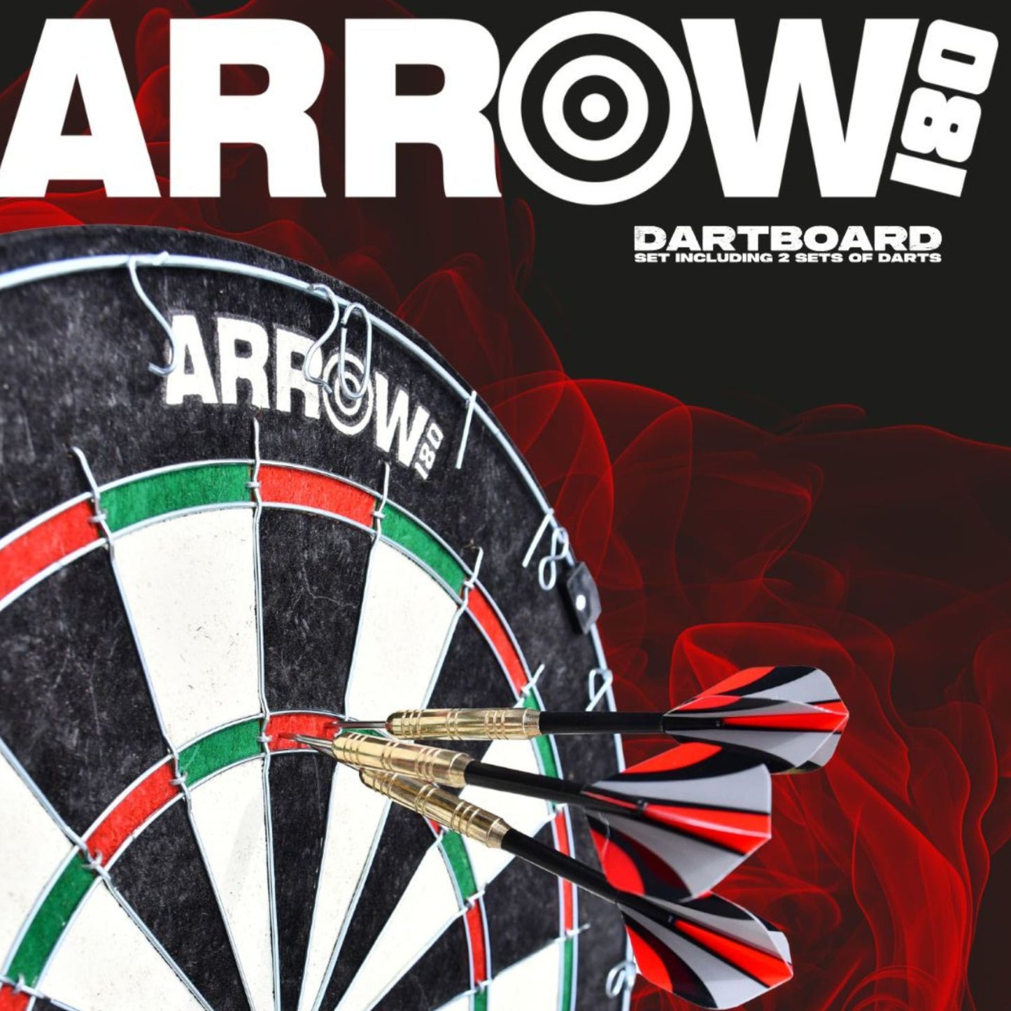 Arrow180 Bristle Dartboard with 2 FREE 18g Sets of Darts Alternate 7