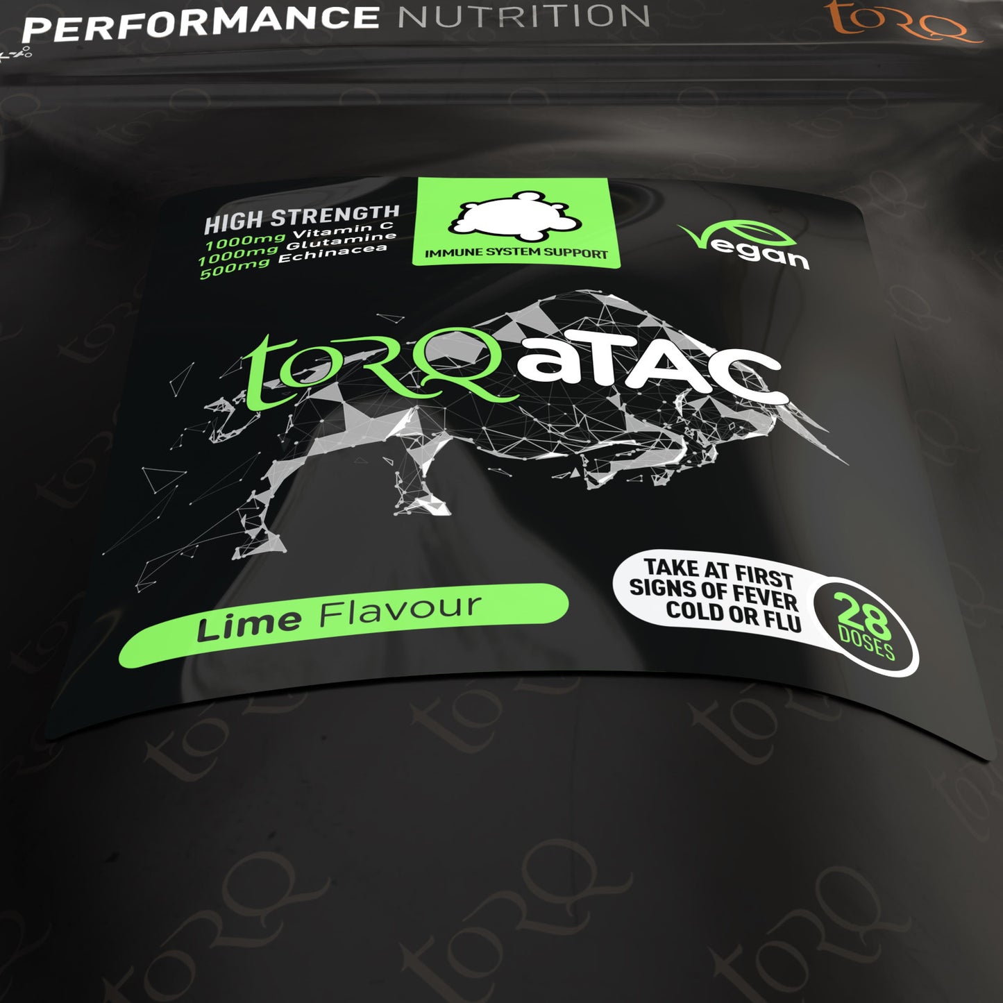 Torq aTAC Cold & Flu Relief Pouch 28 Doses Lime Sports Energy Gel Alternate 2