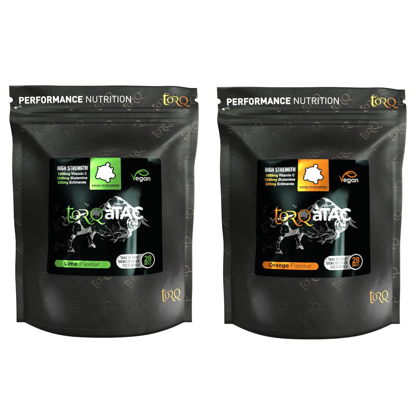 Torq aTAC Cold & Flu Relief Pouch 28 Doses Lime Sports Energy Gel Collection