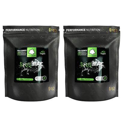 Torq aTAC Cold & Flu Relief Pouch 28 Doses Lime 2 Pack Sports Energy Gel
