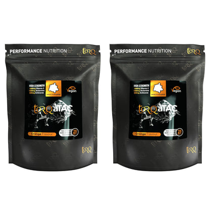 Torq aTAC Cold & Flu Relief Pouch 28 Doses Orange 2 Pack Sports Energy Gel