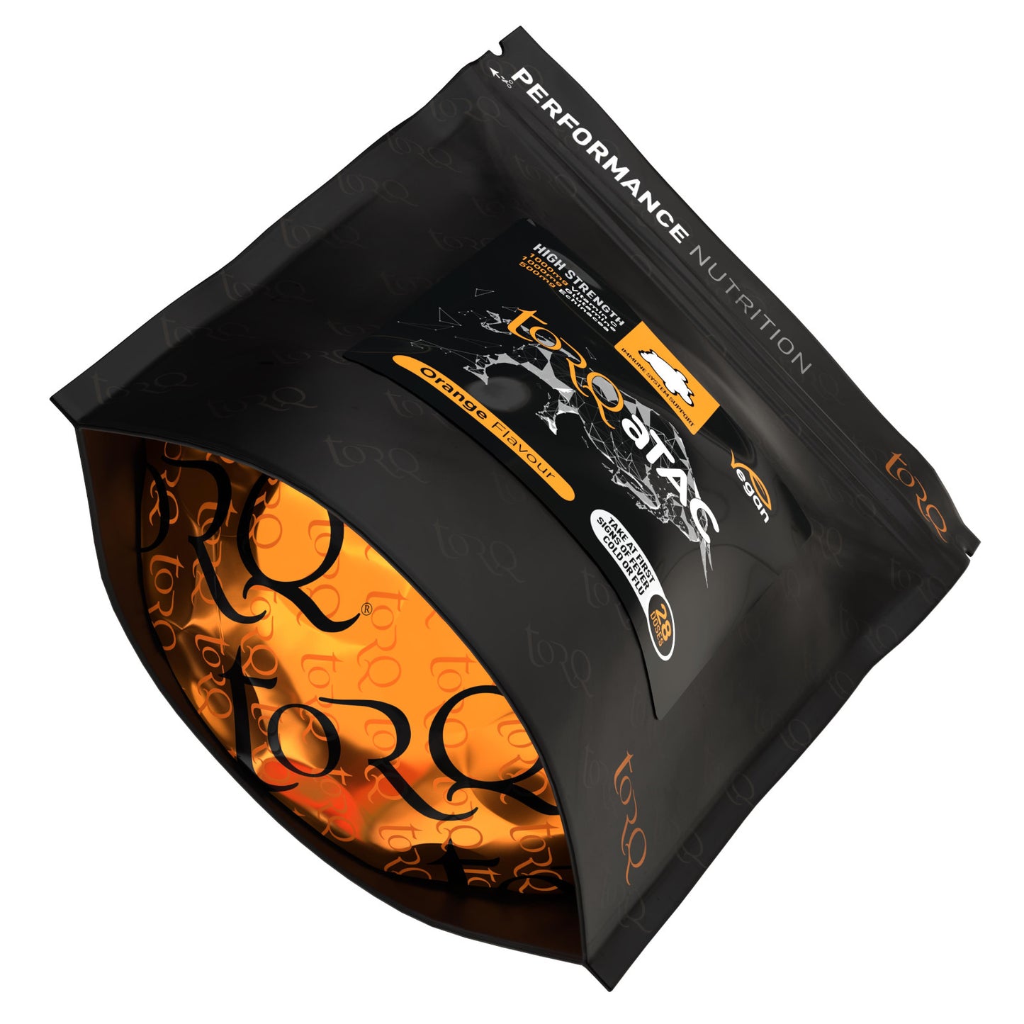 Torq aTAC Cold & Flu Relief Pouch 28 Doses Orange 2 Pack Sports Energy Gel Alternate 4