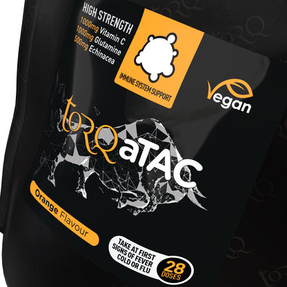 Torq aTAC Cold & Flu Relief Pouch 28 Doses Orange 2 Pack Sports Energy Gel Alternate 3