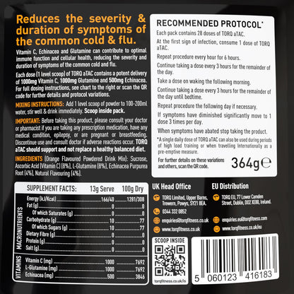 Torq aTAC Cold & Flu Relief Pouch 28 Doses Orange 2 Pack Sports Energy Gel Alternate 5