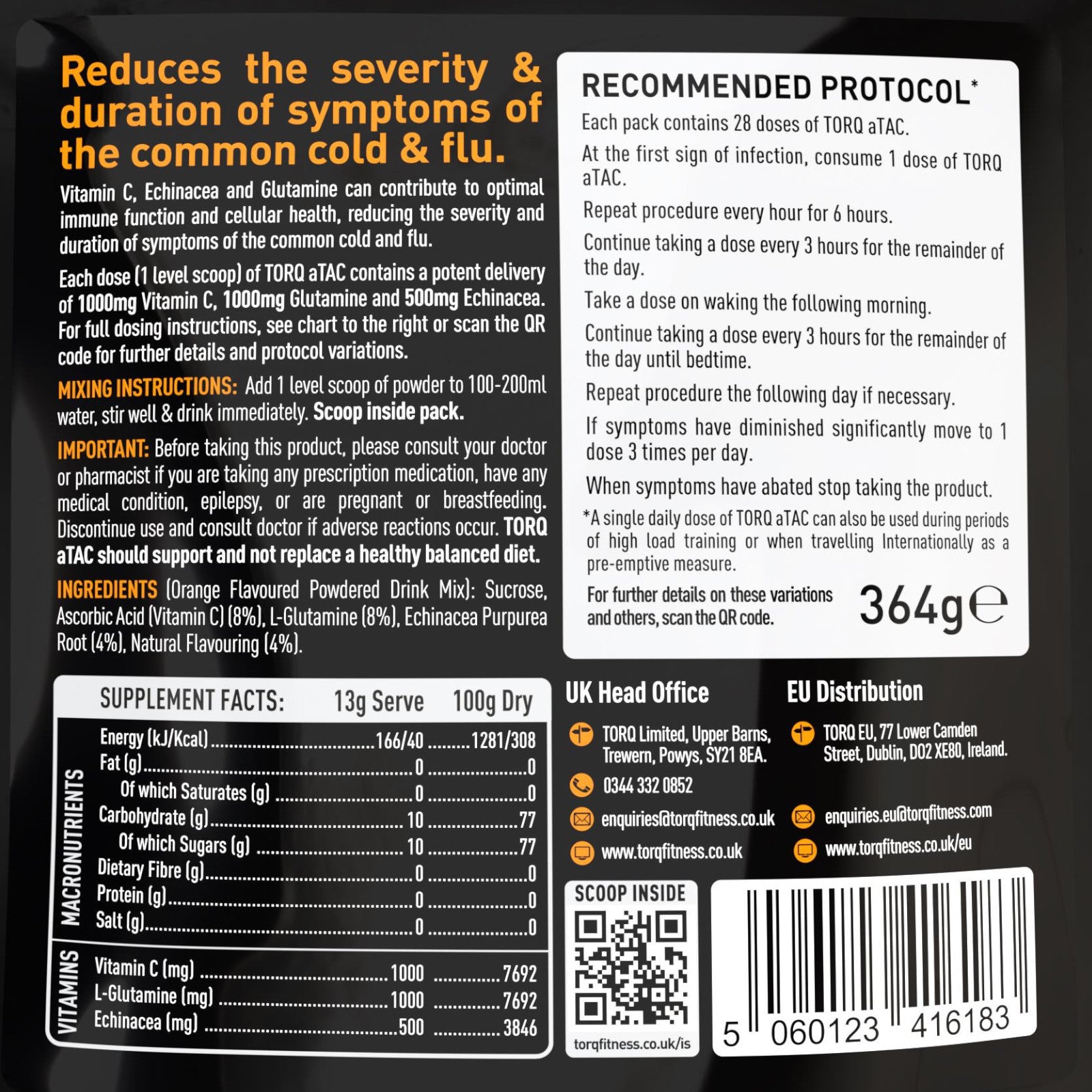 Torq aTAC Cold & Flu Relief Pouch 28 Doses Lime Sports Energy Gel Alternate 4