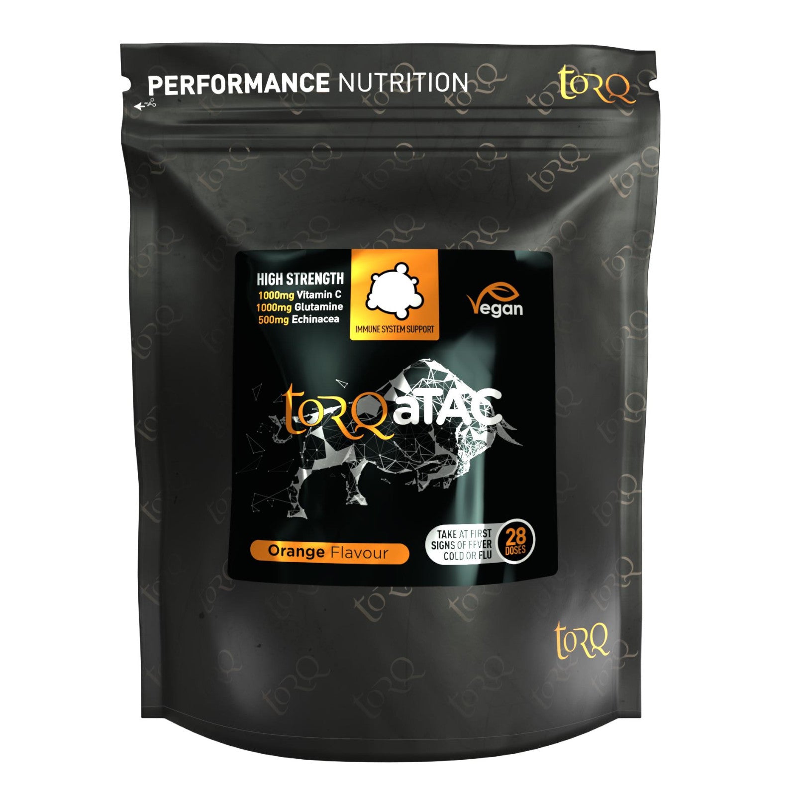 Torq aTAC Cold & Flu Relief Pouch 28 Doses Orange 2 Pack Sports Energy Gel Alternate 1